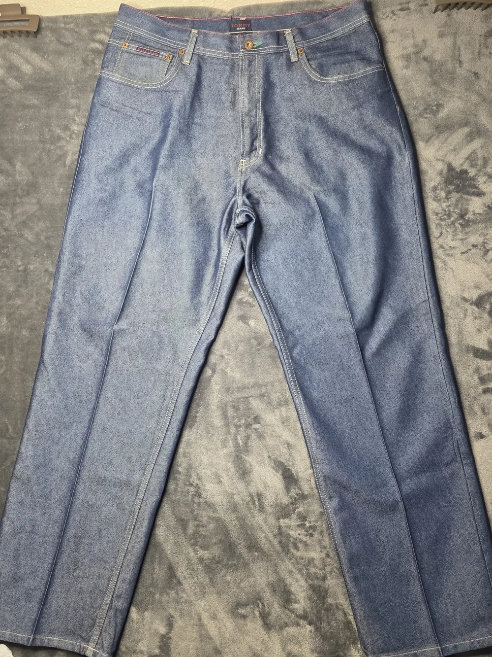 Tommy Hilfiger Denim Jeans Made In USA 36/32 Red Stitch Red Brand Tag